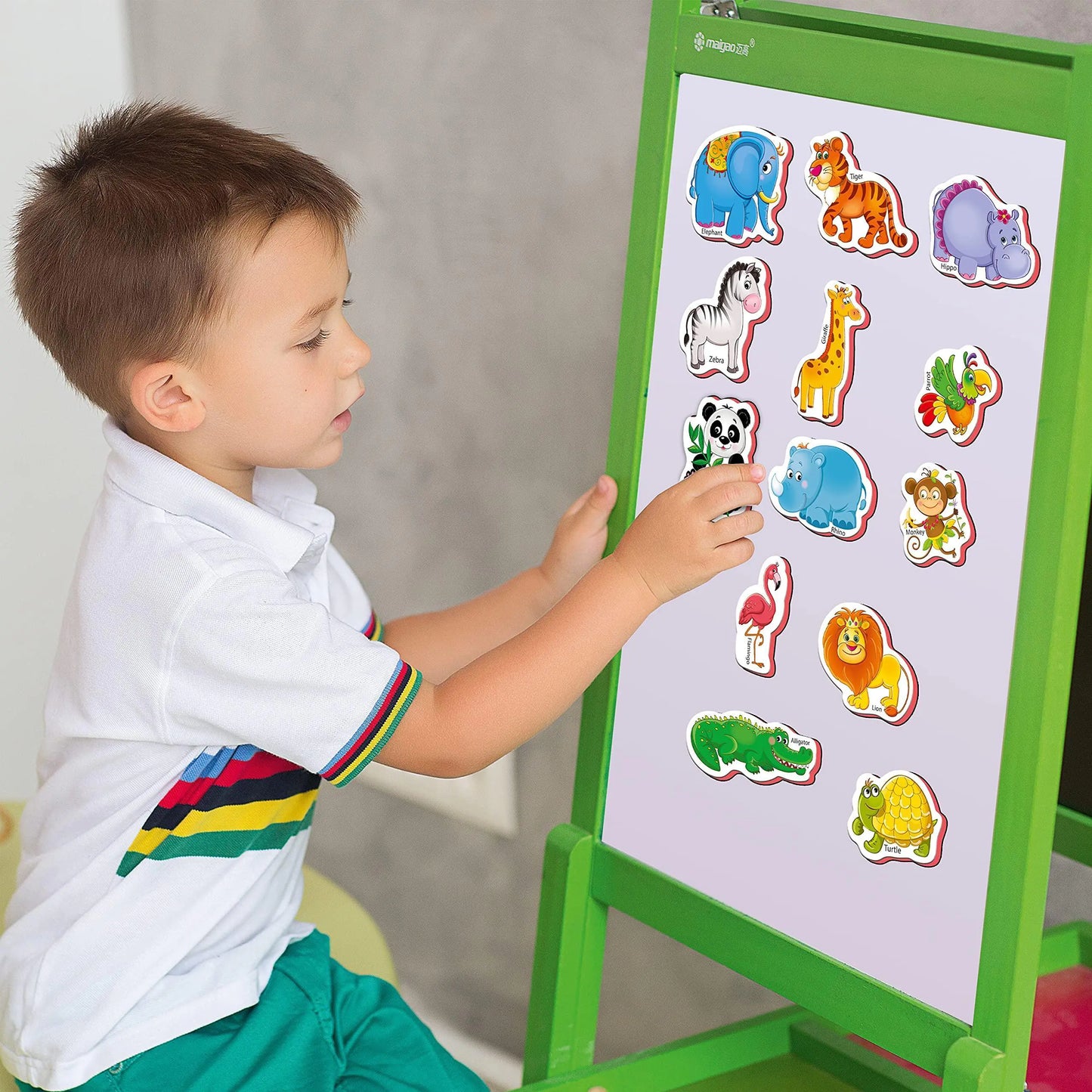 27 Fridge Magnets for Toddlers 13 years Zoo Animals Foam Magnets for Kids