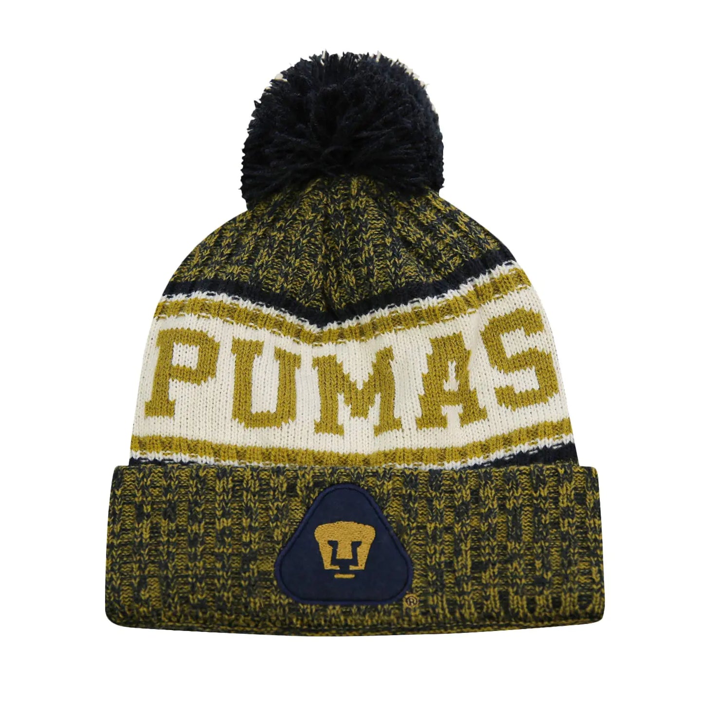 Icon Sports Federacion Mexicana de Futbol Asociacion Club Universidad Nacional A.C. - Pumas Mens Crowned Team Pom Beanie Navy OSFM (PU42BN)