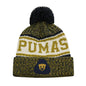 Icon Sports Federacion Mexicana de Futbol Asociacion Club Universidad Nacional A.C. - Pumas Mens Crowned Team Pom Beanie Navy OSFM (PU42BN)