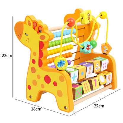 Wooden Counting Frame Toy for Kids Aged 1-4 Years