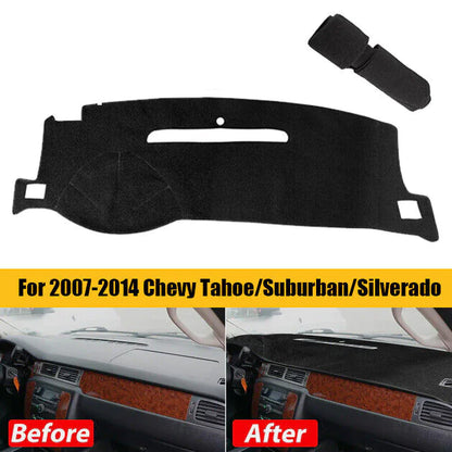 Fit For Chevy Silverado/Tahoe/Suburban 2007-2014 US Dashboard Pad Dash Cover Mat