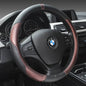 Genuine Leather Steering Wheel Cover - Carbon Fiber Design
