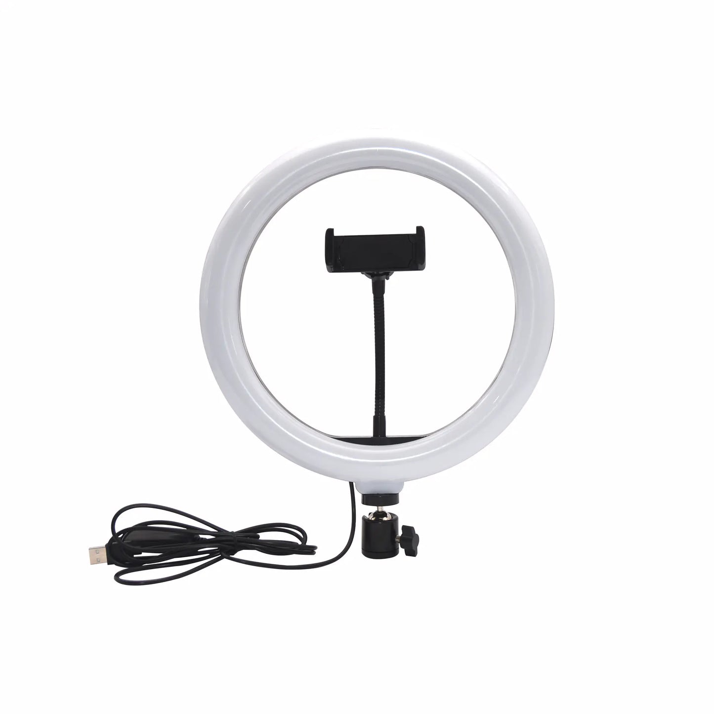 10-Inch Desktop Phone Stand with Ring Light for Selfies