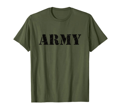 Army T-Shirt | Vintage Military Green Retro Logo Soldier T-Shirt