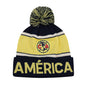 Icon Sports Federacion Mexicana de Futbol Asociacion Club America Pegged Team Pom Beanie Navy OSFM (CA44BN-2)