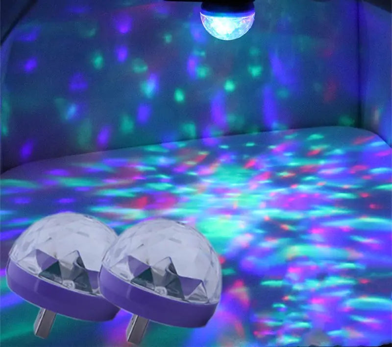 Car USB LED Rhythm Light with Voice Control