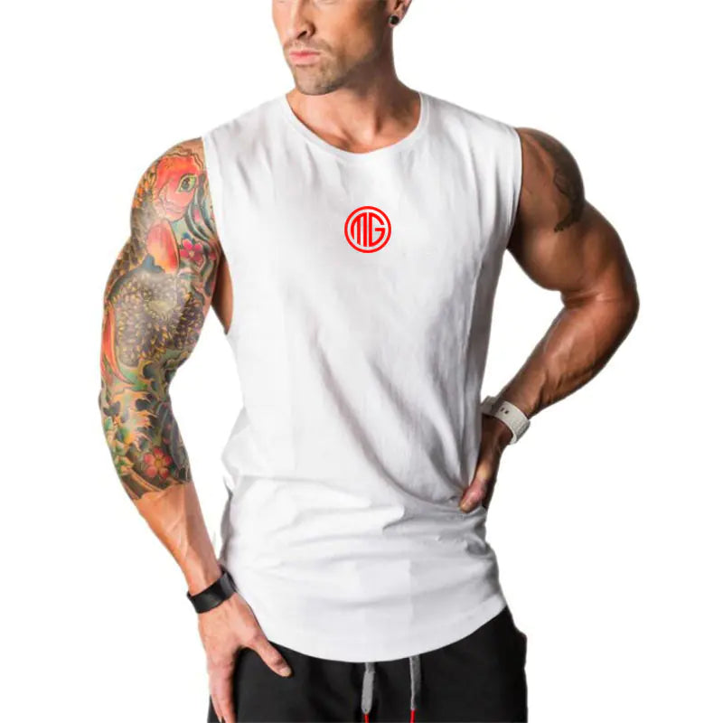 Men's Cotton Vest for Breathable Gym Exercise