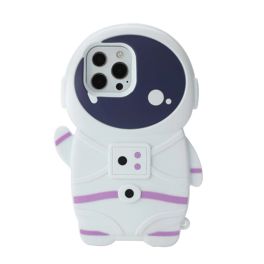 TYOROY Astronaut Case for iPhone 13 Pro 6.1"3D Cartoon Cute Astronaut Case for Women Girls Teens KidsFashion Kawaii Lovely Chic Stylish Space Astronaut Shape Soft Silicone Case for iPhone 13 Pro