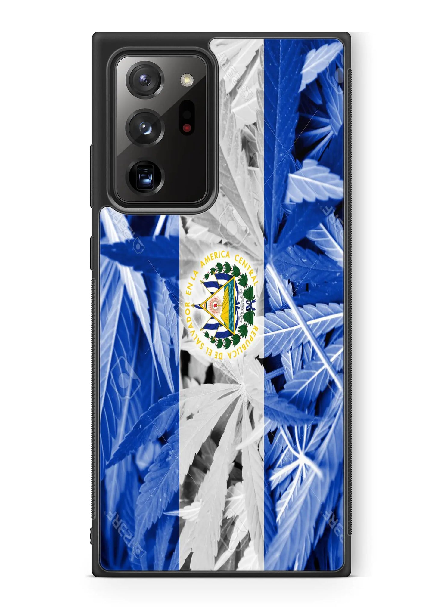 Case Fits Note 20 Ultra El Salvador 420 Marijuana Weed Flag Protective Rubber TPU Phone Case (Note 20 Ultra)