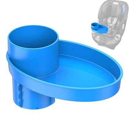 Car Seat Snack Tray Car Seat Tray with Cup Holder Car Food Tray Ergonomic Car Snack Tray Portable Travel Rotating Cup Holder Plate for Car Seats Booster Stroller