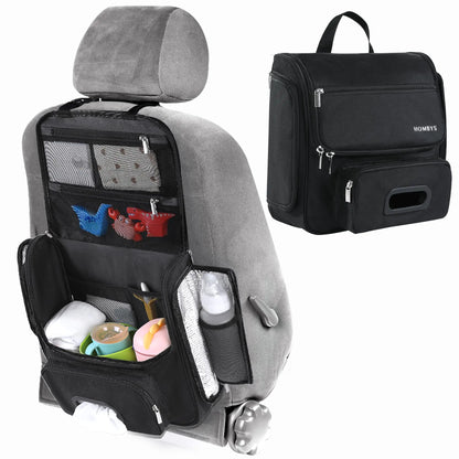 2025 Portable Car Diaper Caddy Organizer Car Caddy with Lid for Baby StuffBaby Backseat Car OrganizerMultifunctional Car Back Seat Oganizer (Black)