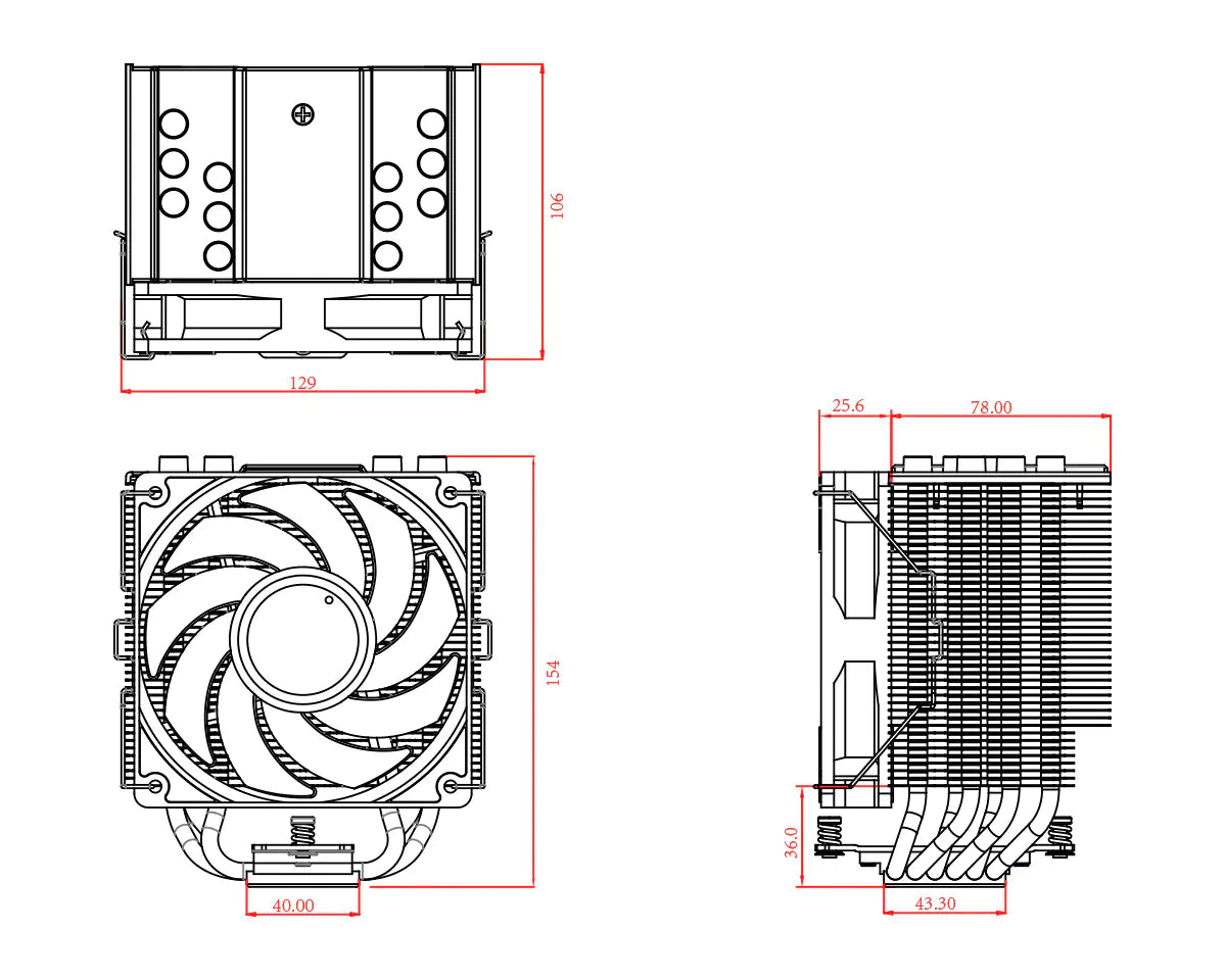 SE-226-XT ARGB CPU Cooler with 6 Heat Pipes & PWM