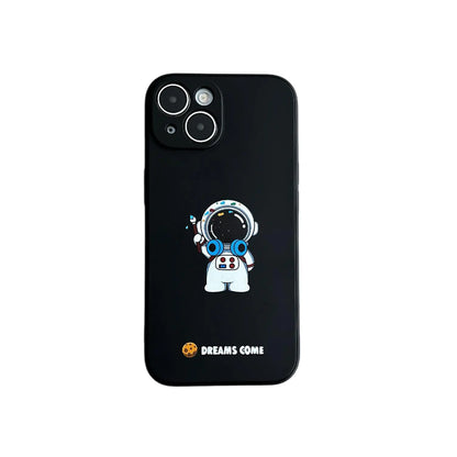 Yonds Queen for iPhone 13 Cute Case Cool Cartoon Astronaut Space Planet Moon Design Stylish Bumper Cover Soft TPU Protective Anti-Slip Shockproof Fashion Case(iPhone 13 Painting)
