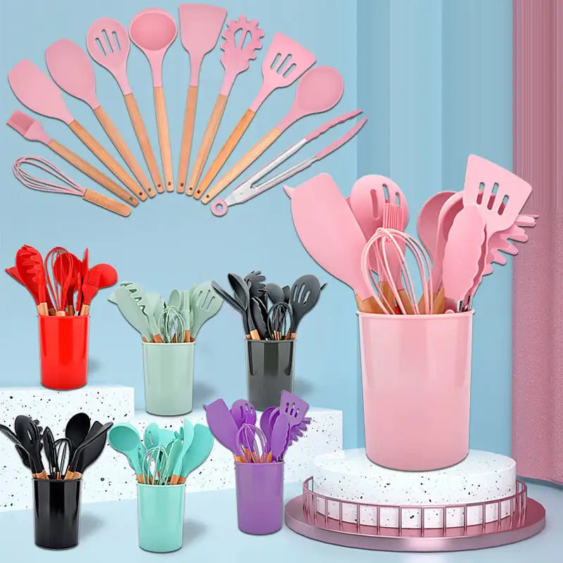 12-Piece Non-Stick Silicone Kitchen Tool Set
