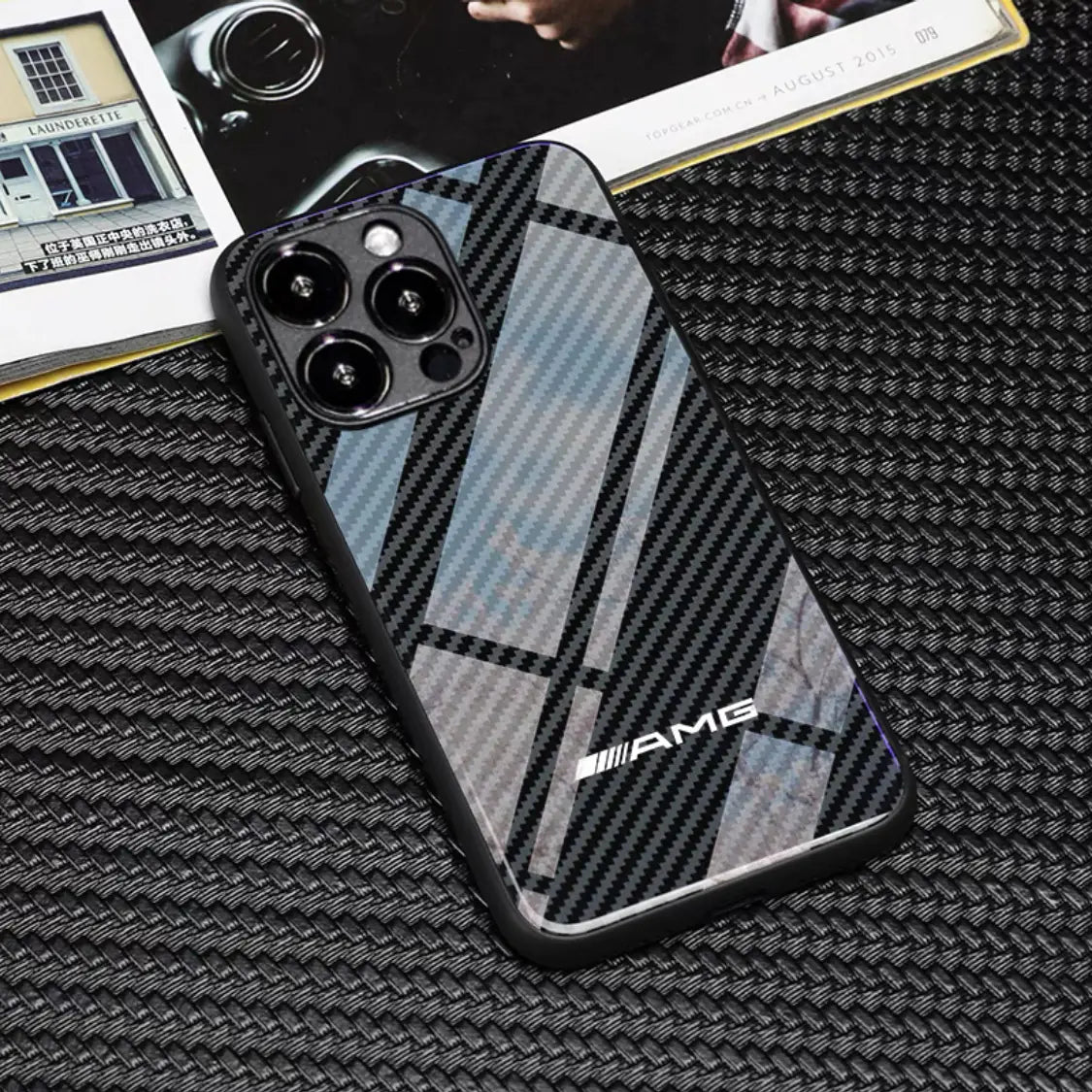 Carbon Fiber Pattern Case for iPhone 15 Pro Max