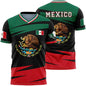 Mens Mexico Soccer Jersey Mexican Flag Jerseys Sports Mexico Shirt Mexico Jersey Athletic Top Shirt Black Size XL