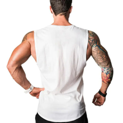 Men's Cotton Vest for Breathable Gym Exercise