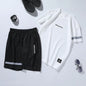 Men's Running Gym Short-Sleeve Sportswear Set