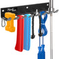 Gym Storage Organizer Wall Mount Barbell Holder Multi-Purpose Garage Gym Equipment Wall Rack Barbell Hanger Space Saving Gym Attachment Rack for Resistance Bands Jump Ropes Lifting Belt