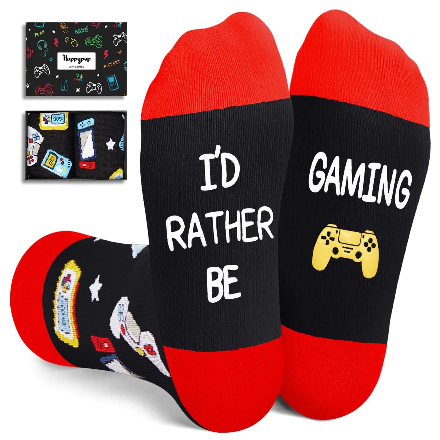 Gamer Gifts Teen Boys - Funny Gamer Socks for 10-12 Years Old Kids Gaming Gamer Socks Video Game Socks Christmas Gitfs for Kids