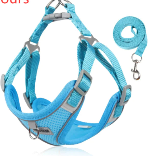 Adjustable Breathable Pet Harness with Leash